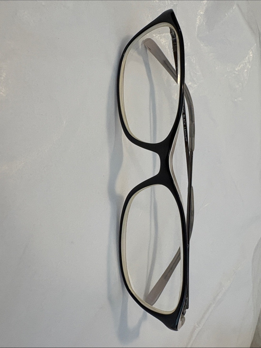 OP Black and White Women's Eyeglasses FRAMES Only L. 130 mm